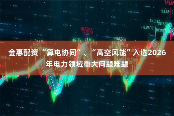 金惠配资 “算电协同”、“高空风能”入选2026年电力领域重大问题难题