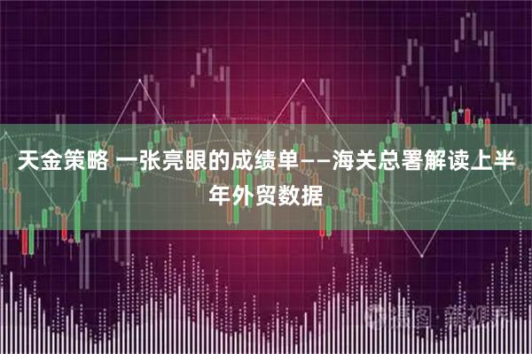 天金策略 一张亮眼的成绩单——海关总署解读上半年外贸数据